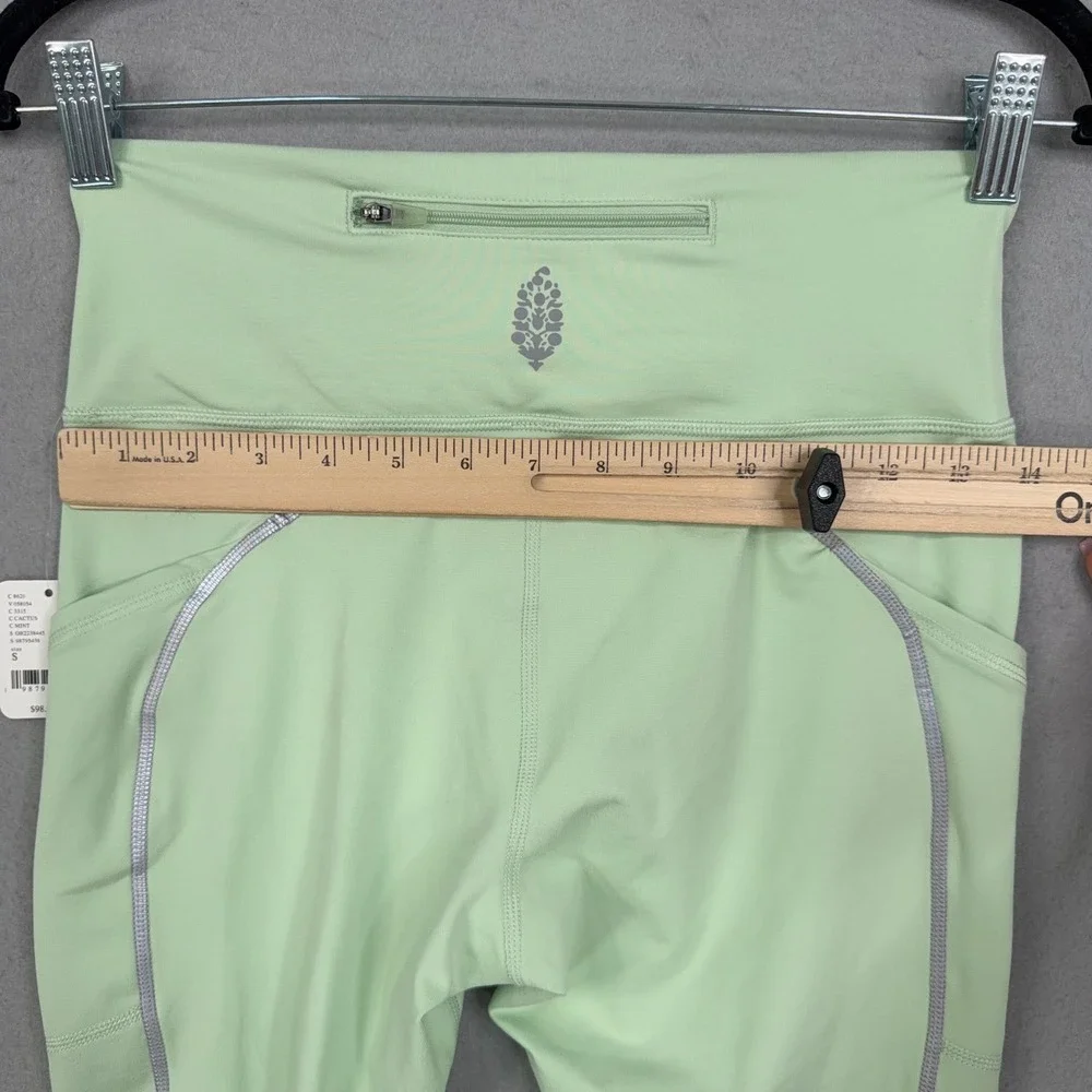 FP Movement Leggings Women Small Mint Green High Rise Pocket Athleisure Gym